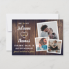 Rustic Wood Photo Collage Elegant Wedding Save The Date - Image 2