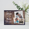 Rustic Wood Photo Collage Elegant Wedding Save The Date - Image 4
