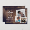 Rustic Wood Photo Collage Elegant Wedding Save The Date - Image 5