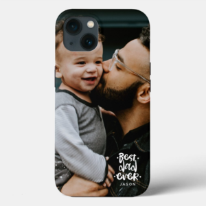Personalized Photo Best Dad Ever Name Overlay Case-Mate iPhone Case