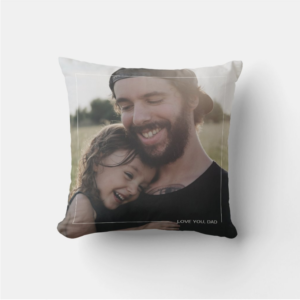 Love You Dad Minimalist Photo Father's Day Gift Throw Pillow