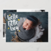 Hello little boy Gold Heart Photo Collage Birth Announcement - Image 3