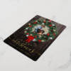 Wreath Custom Photo Merry Christmas Family Name Foil Holiday Card - Image 3