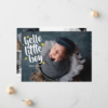 Hello little boy Gold Heart Photo Collage Birth Announcement - Image 4