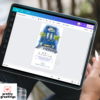 Blue Watercolor Door DIGITAL Moving Announcement Template, Moving Announcement Digital Card, New Address, INSTNT DOWNLOAD - Image 4