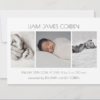 Meet Script Custom Photo Collage Baby Boy Birth Announcement - Image 2