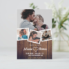 Rustic Wood Photo Collage Elegant Wedding Save The Save The Date - Image 3