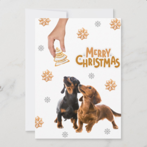 Dachshund Christmas Cookies Dog Xmas Card