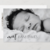 Meet Script Custom Photo Collage Baby Boy Birth Announcement - Image 4