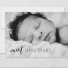 Meet Script Custom Photo Collage Baby Boy Birth Announcement - Image 5