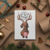 Funny Dachshund Wiener Dog Antlers Merry Christmas Holiday Card - Image 2