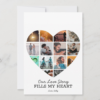 Heart Photo Collage Valentine's Day Custom Text Holiday Card - Image 2