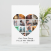 Heart Photo Collage Valentine's Day Custom Text Holiday Card - Image 4